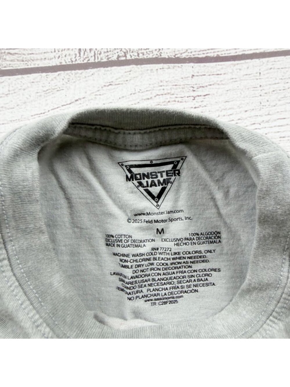 Monster Jam Grave Digger Graphic Tee Crew Neck M - Picture 2 of 3